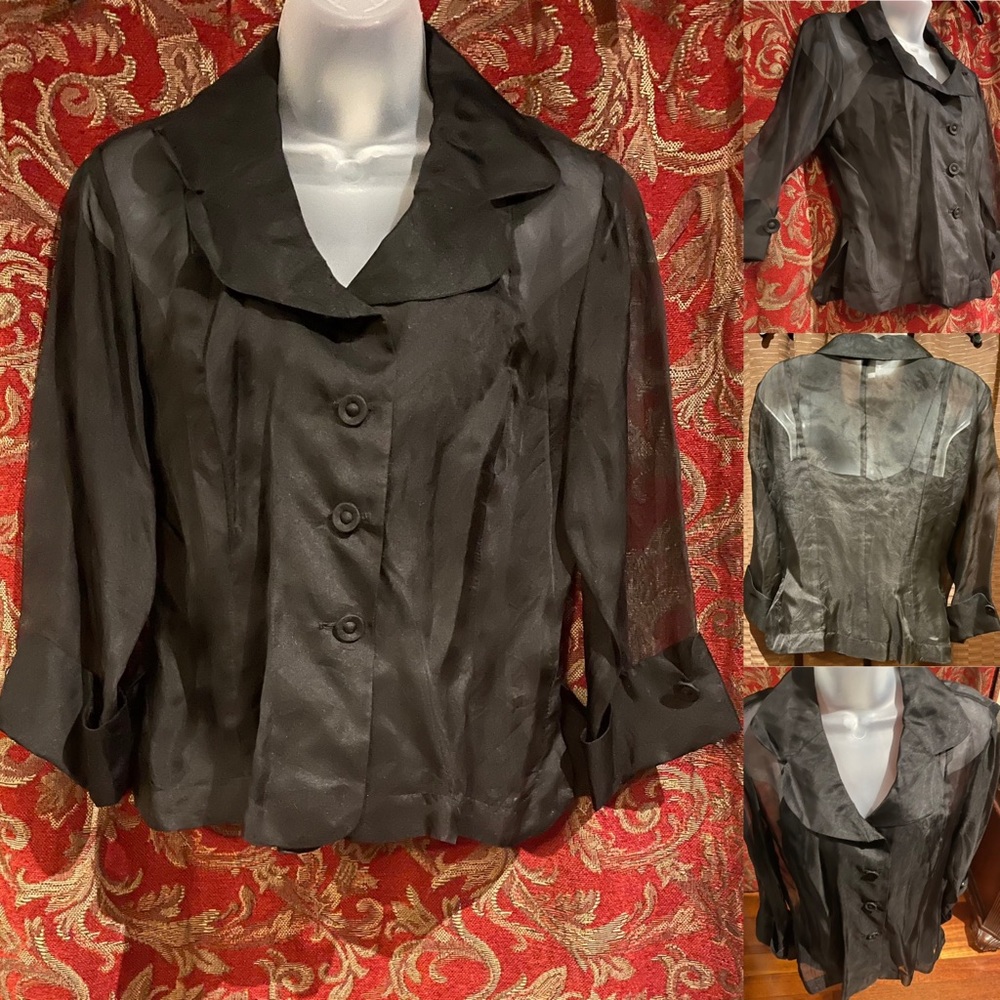 Pure Silk Button Blouse with Camisole